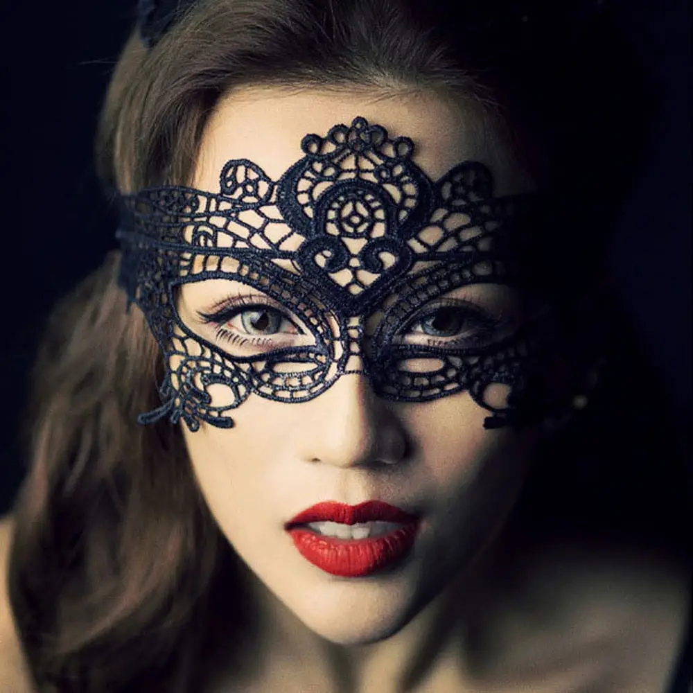 Black Lace Mask - Image 5