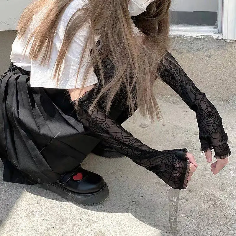Black Long Sleeve Gloves - Image 5
