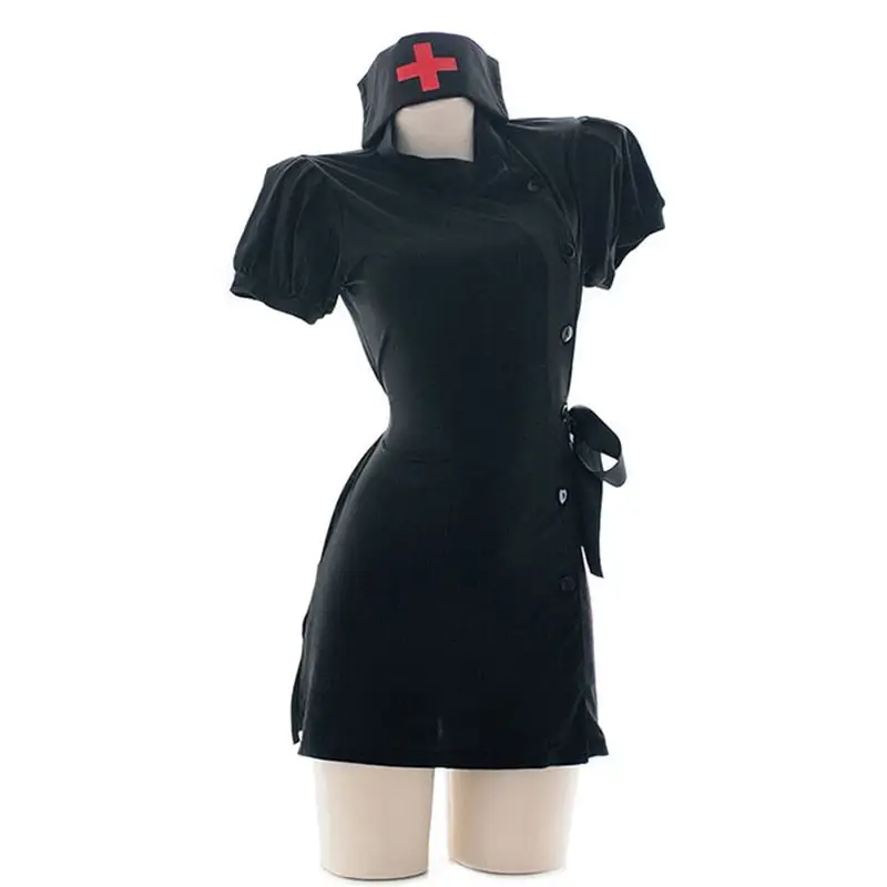 Black Sexy Nurse Costume - Image 3
