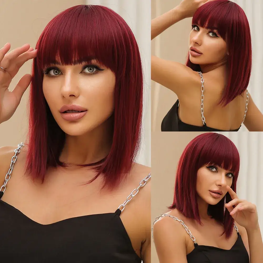 Blue Colored Wig - Image 3