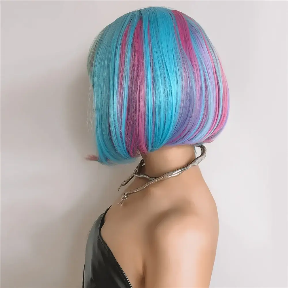 Blue Colored Wig - Image 7