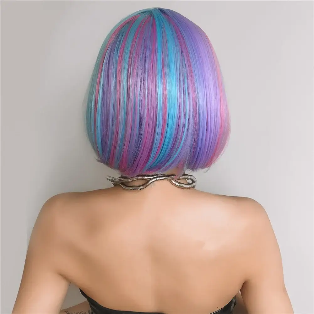 Blue Colored Wig - Image 8