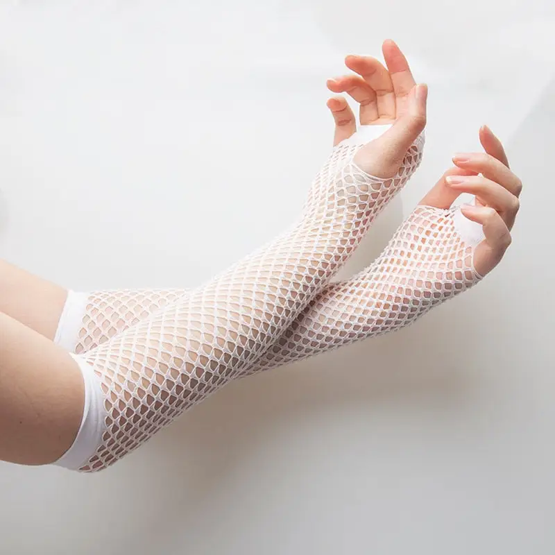 Fingerless Fishnet Gloves - Image 2