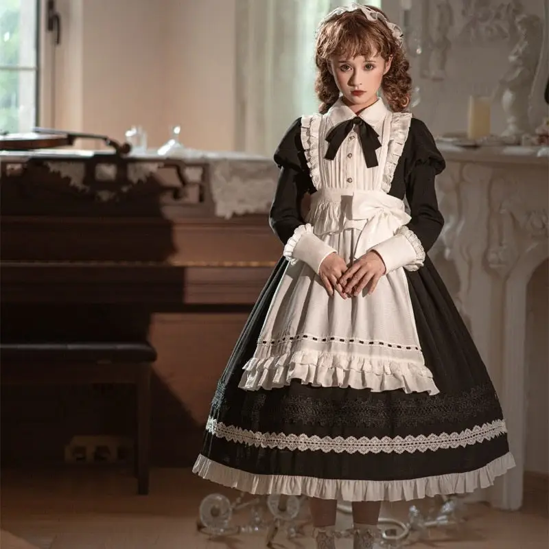 Long Sleeve Maid Dress - Image 3