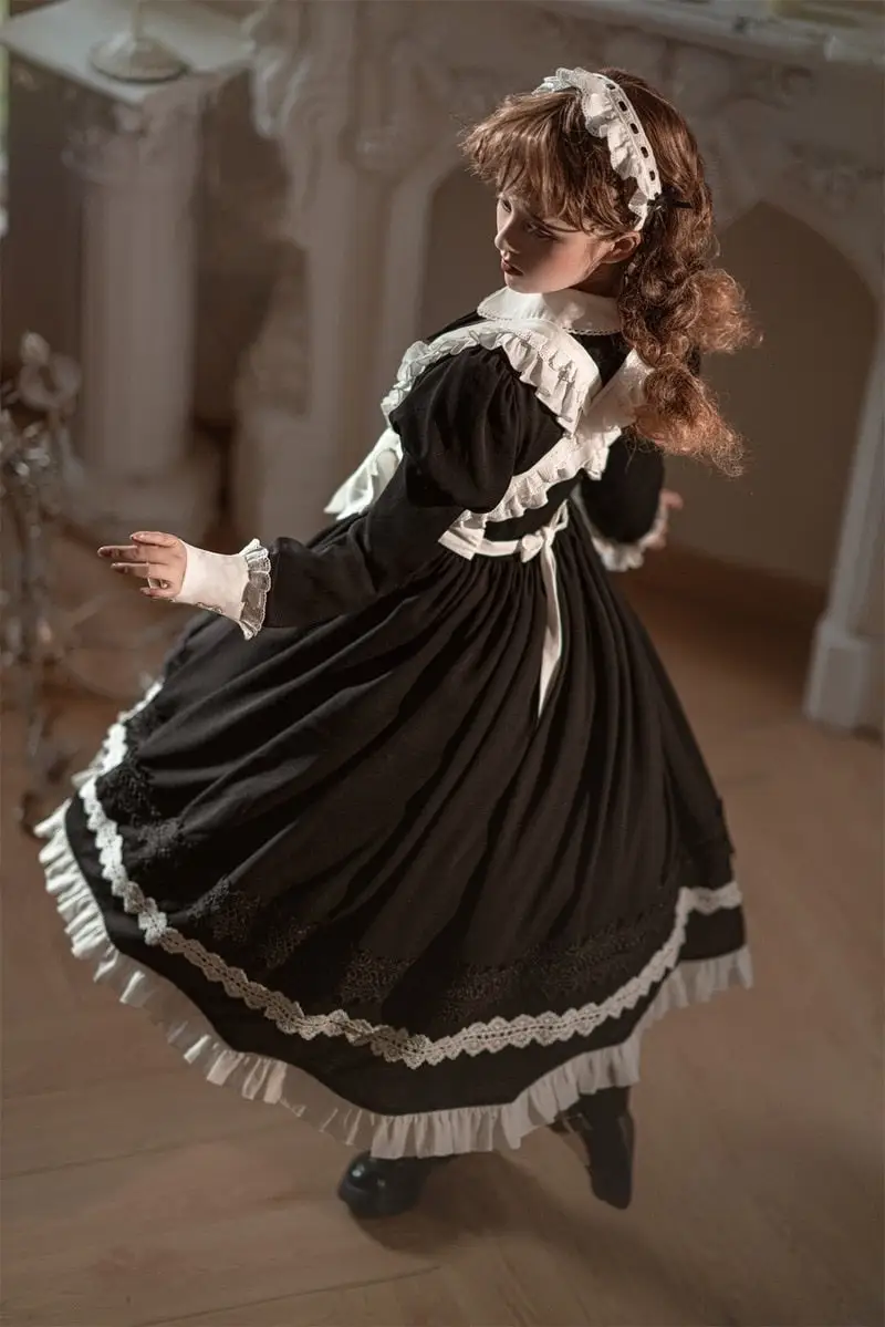 Long Sleeve Maid Dress - Image 5