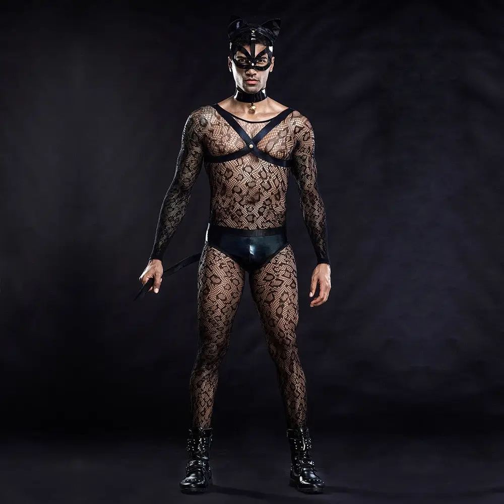 Mens Sexy Cat Costume - Image 3