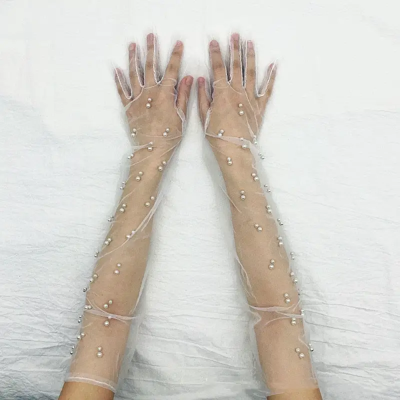 Pearl White Gloves - Image 4