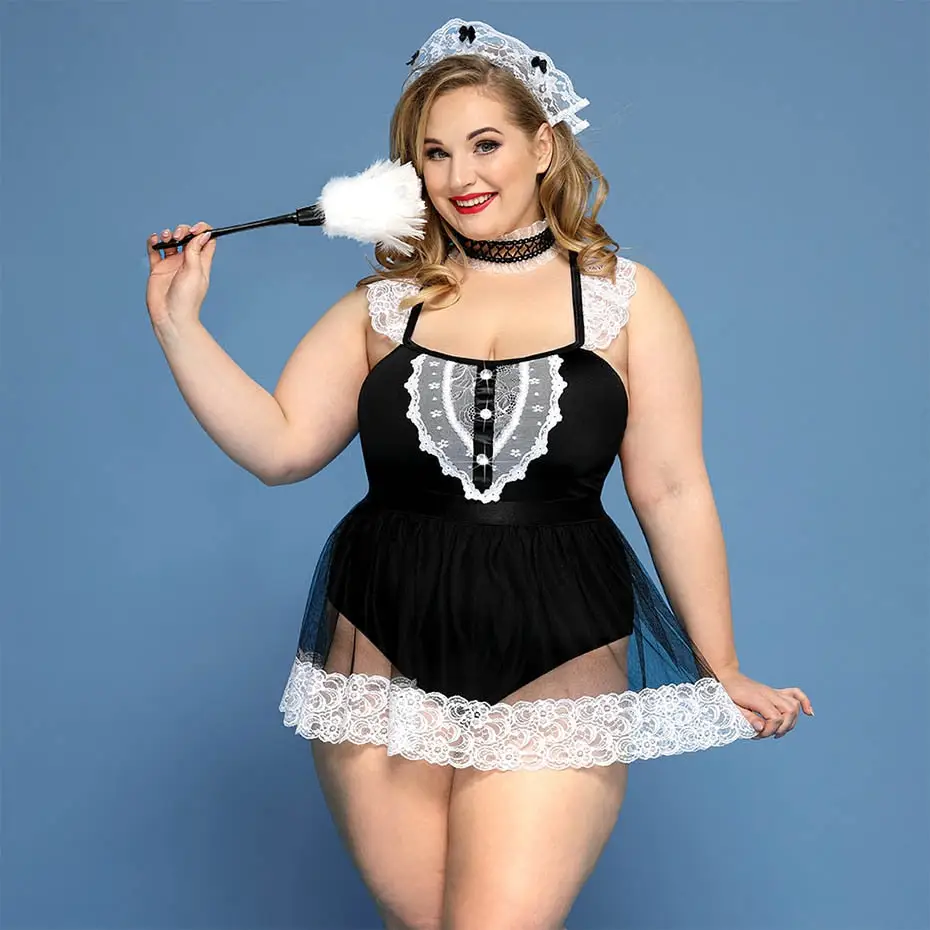 Plus Size Maid Costume - Image 4