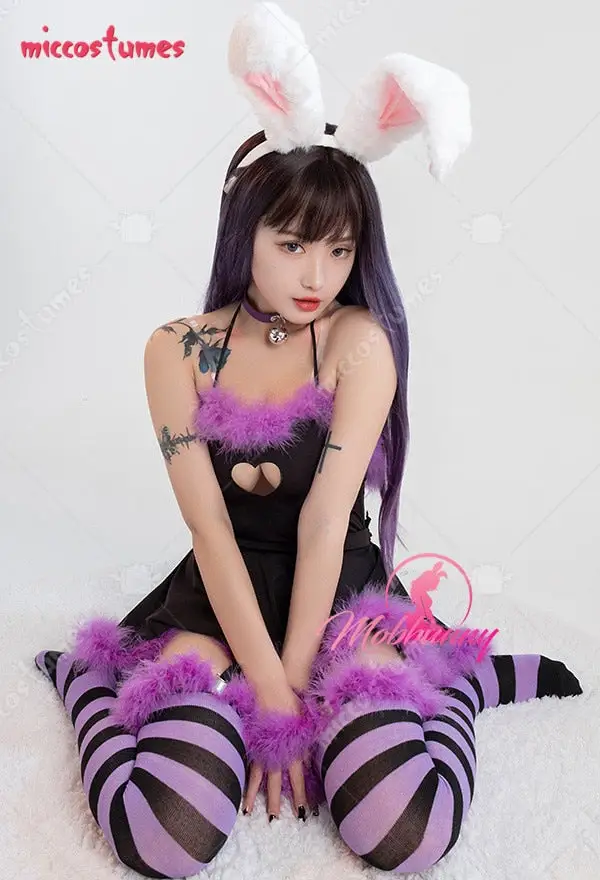 Purple Playboy Bunny Costume - Image 6