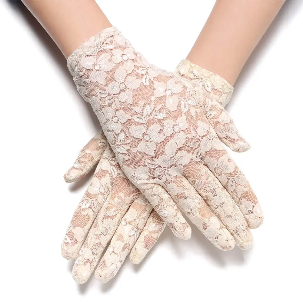 White Sheer Gloves - Image 2