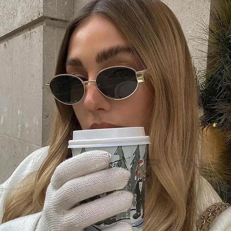Retro Oval Sunglasses - Image 6
