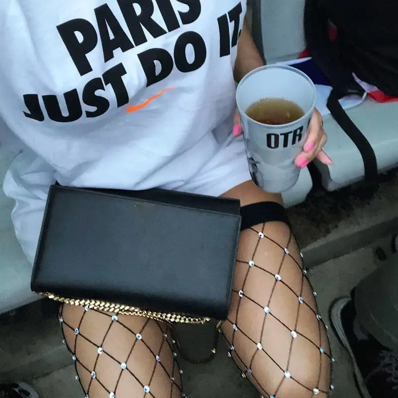 Sexy Fishnet Rhinestone Stockings - Image 8