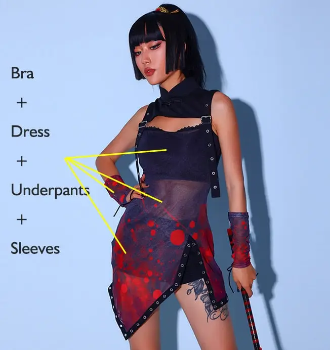 Sexy Ninja Halloween Costume - Image 2