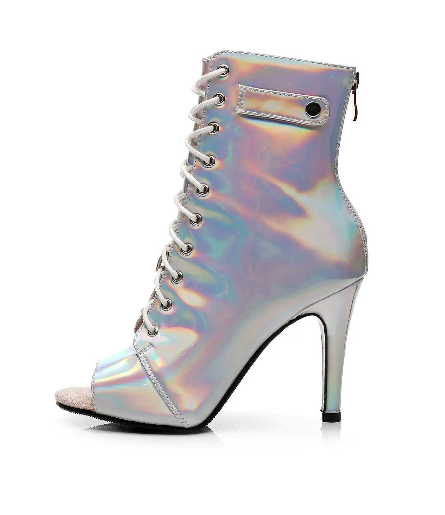 Sexy Silver Stripper Shoes - Image 6