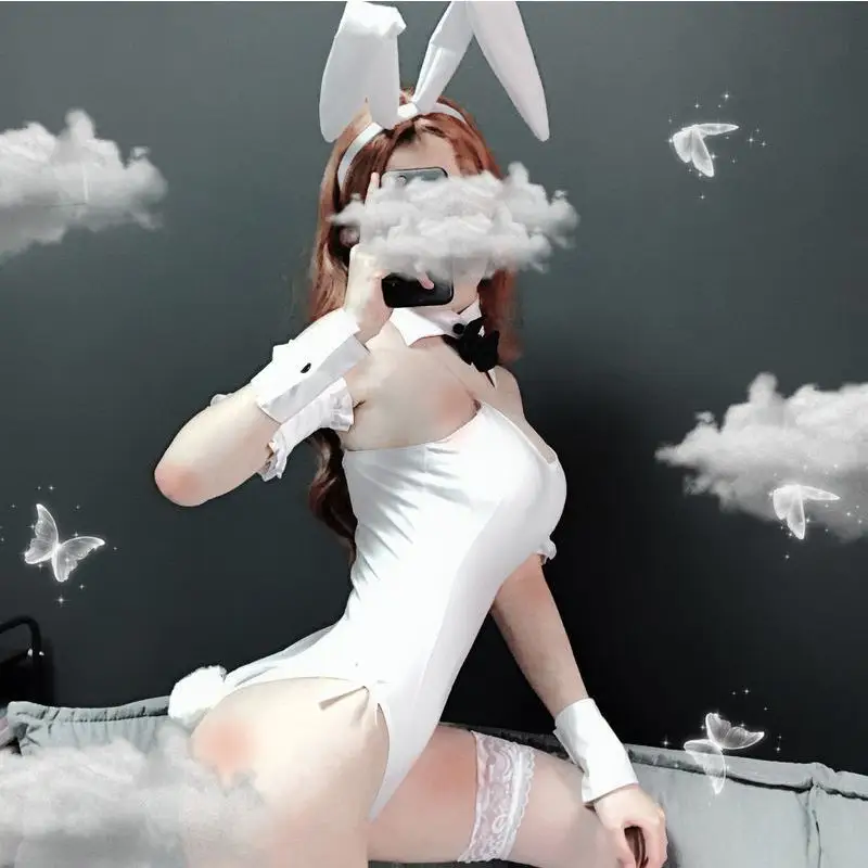 Sexy White Bunny Costume - Image 5