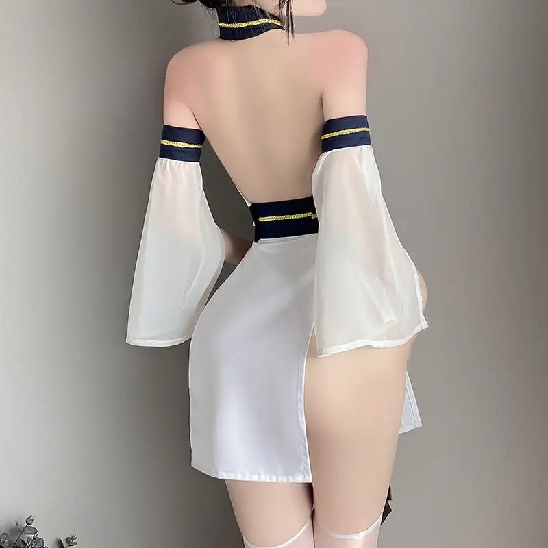 White Sexy Ninja Costume - Image 3
